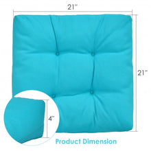 Load image into Gallery viewer, 21" x 21" Patio Chair Seat Cushion Pads for Indoor and Outdoor-Turquoise