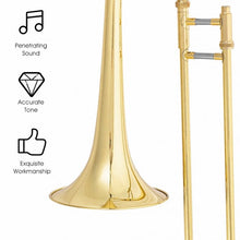 Load image into Gallery viewer, B Flat Trombone Golden Brass with Mouthpiece