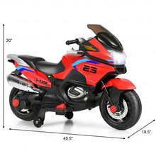 Load image into Gallery viewer, 12V Kids Ride On Motorcycle Electric Motor Bike-Red