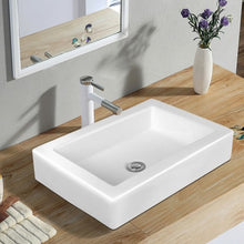 Load image into Gallery viewer, 22.5" x 16" Rectangle Bathroom Vessel Sink with Pop-up Drain