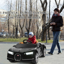 Load image into Gallery viewer, 12V Licensed Bugatti Chiron Kids Ride on Car with Storage Box and MP3-Black