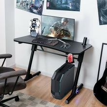 Load image into Gallery viewer, 43.5 Inch Height Adjustable Gaming Desk with Blue LED Lights