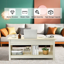 Load image into Gallery viewer, Lift Top Coffee Table with Hidden Storage Compartment and Lower Shelf for Study Room-White