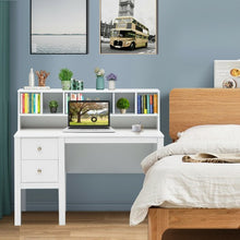 Load image into Gallery viewer, Home Office Workstation Laptop Table with Hutch and Drawers