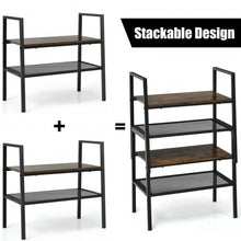 Load image into Gallery viewer, 2-Tier Storage Stackable Shoe Shelf Display Rack for Home