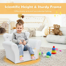 Load image into Gallery viewer, Children Upholstered Princess Sofa with Ottoman and Diamond Decoration for Boys and Girls-White