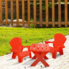 Load image into Gallery viewer, 3-Piece Plastic Children Play Table Chair Set-Red