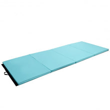 Load image into Gallery viewer, 4' x 10' x 2" Thick Folding Panel Aerobics Exercise Gymnastics Mat-Blue