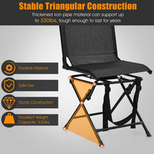 Load image into Gallery viewer, Foldable 360-degree Swivel Hunting Chair with Iron Frame for All-weather Outdoor