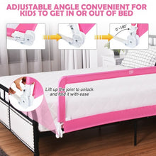 Load image into Gallery viewer, 59" Breathable Baby Children Toddlers Bed Rail Guard-Pink