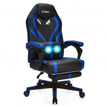 Load image into Gallery viewer, Computer Massage Gaming Recliner Chair with Footrest-Blue