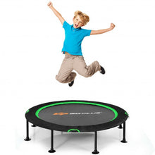 Load image into Gallery viewer, 47" Folding Trampoline Fitness Exercise Rebound with Safety Pad Kids and Adults-Green
