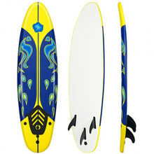Load image into Gallery viewer, 6' Surf Foamie Boards Surfing Beach Surfboard-Yellow