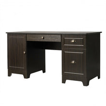 Load image into Gallery viewer, 59" Computer Desk with Drawers & Storage Cabinet-Brown
