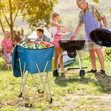 Load image into Gallery viewer, Portable Insulated Tub Party Picnic Cooler with Folding Stand-Blue