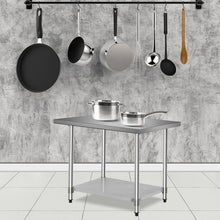 Load image into Gallery viewer, 24" x 36" Stainless Steel Commercial Kitchen Food Prep Table