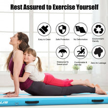 Load image into Gallery viewer, Air Track Inflatable Gymnastics Tumbling Mat with Pump-Blue