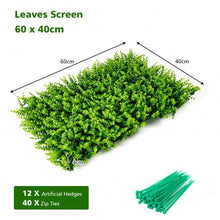Load image into Gallery viewer, 12 Pcs 16x24inch Artificial Eucalyptus Hedge Plant Privacy Fence Panels