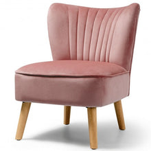 Load image into Gallery viewer, Armless Accent Chair Modern Velvet Leisure Chair-Pink