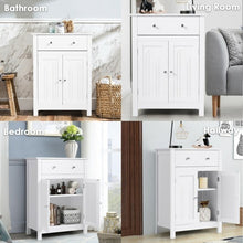 Load image into Gallery viewer, Free Standing Bathroom Storage Cabinet with Large Drawer