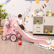 Load image into Gallery viewer, 4 in 1 Foldable Baby Slide Toddler Climber Slide PlaySet with Ball-Pink