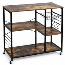 Load image into Gallery viewer, Rolling Industrial Kitchen Baker�s Storage Shelf