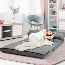 Load image into Gallery viewer, Foldable Floor 6-Position Adjustable Lounge Couch-Gray