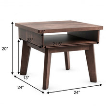 Load image into Gallery viewer, 2-Tier Nightstand Space-Saving Side Sofa End Table