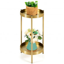 Load image into Gallery viewer, 2 Tier Mid Century Modern Metal Plant Stand-Golden
