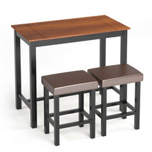 Load image into Gallery viewer, 3 Piece Set Pub Dining Table with Stools