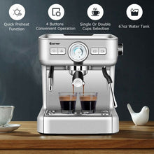 Load image into Gallery viewer, 15 Bar Semi-Auto Espresso Coffee Maker Machine /w Milk Frother Steam Wand