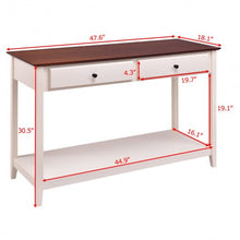 Load image into Gallery viewer, Entryway Wood Console Accent Table with Drawer and Shelf