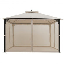 Load image into Gallery viewer, 12" x 10" Outdoor Double Top Patio Gazebo-Beige