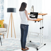 Load image into Gallery viewer, 2 in 1 Height Adjustable Sit Standing Computer Desk