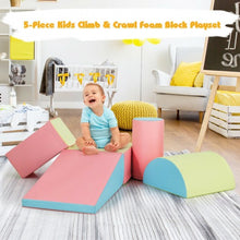Load image into Gallery viewer, 5-Piece Set Climb Activity Play Safe Foam Blocks-Pink