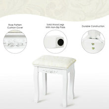 Load image into Gallery viewer, Vanity Stool Makeup Bench Dressing Stool-White