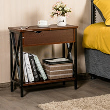 Load image into Gallery viewer, Flip Top End Table Sofa Side Console Table-Coffee