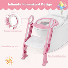 Load image into Gallery viewer, Potty Training Toilet Seat w/ Step Stool Ladder-Pink