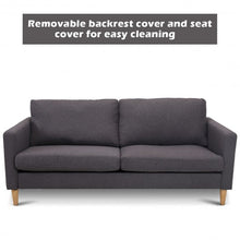 Load image into Gallery viewer, Upholstered Modern Fabric Love Seat Sofa-Gray
