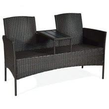 Load image into Gallery viewer, Patio Rattan Conversation Set -Green
