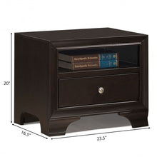 Load image into Gallery viewer, Nightstand Sofa Side Table End Table Storage Drawer -Brown
