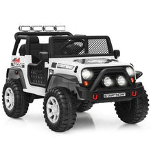 Load image into Gallery viewer, 12V Kids Remote Control Electric Ride On Truck Car with Lights and Music -White