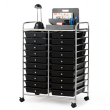 Load image into Gallery viewer, 20 Drawers Storage Rolling Cart Studio Organizer-Black