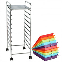 Load image into Gallery viewer, 10 Drawer Rolling Storage Cart Organizer-Multicolor