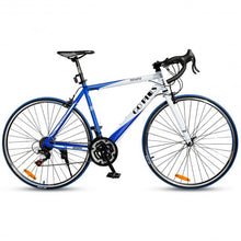 Load image into Gallery viewer, 700C 21 Speed Quick Release Aluminum Road Bike-Blue