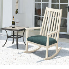 Load image into Gallery viewer, Wood Rocking Chair with Thick Cushion