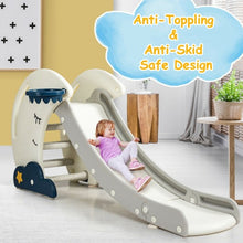 Load image into Gallery viewer, 3 in 1 Folding Kids Climber Slide Play Set with Basketball Hoop for Indoor