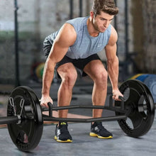 Load image into Gallery viewer, 56" Olympic Hexagon Deadlift Trap Bar with Folding Grips Powerlifting-Black