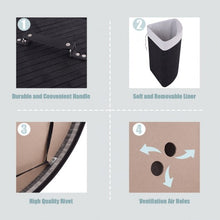 Load image into Gallery viewer, Corner Bamboo Hamper Laundry Basket-Black