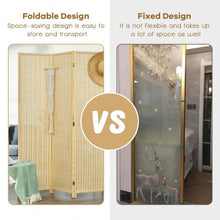 Load image into Gallery viewer, 6 ft 4 Panel Portable Folding Room Divider Screen-Natural